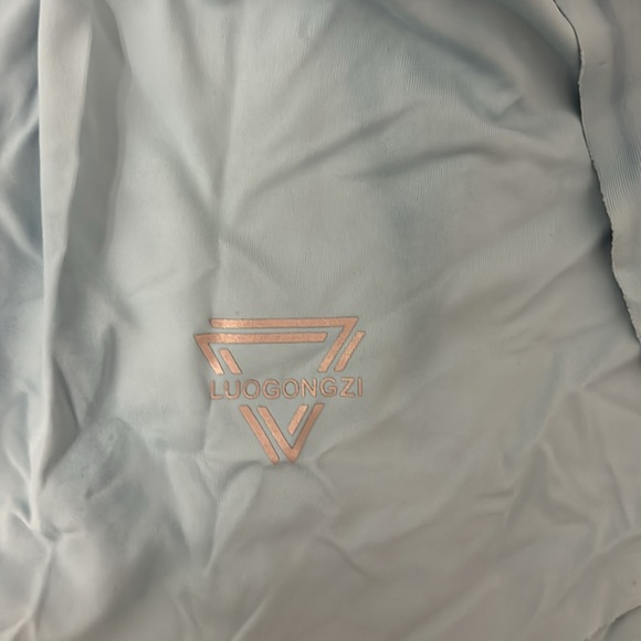 light blue flowy athletic shorts - Picture 4 of 4